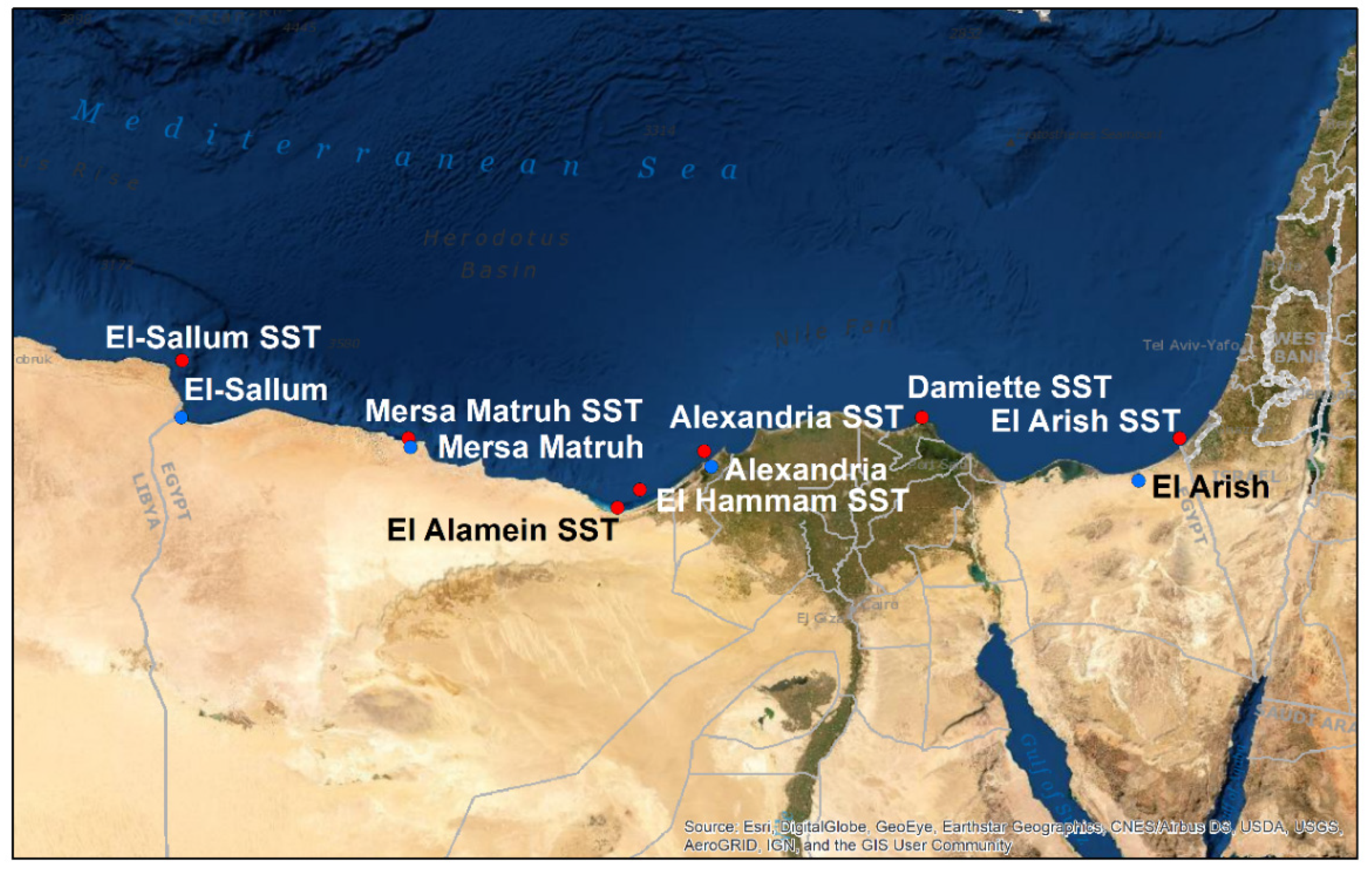 North Coast Egypt Map Water | Free Full-Text | Advances In Egyptian Mediterranean Coast Climate  Change Monitoring | Html