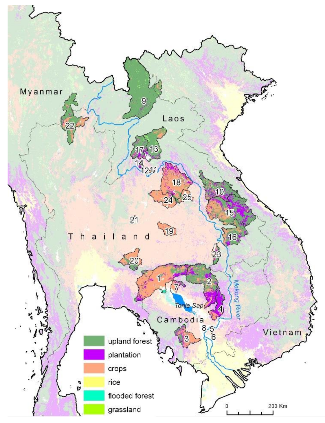 Water | Free Full-Text Changing Land Use and Population Density Are Water Quality in the Lower Mekong Basin |