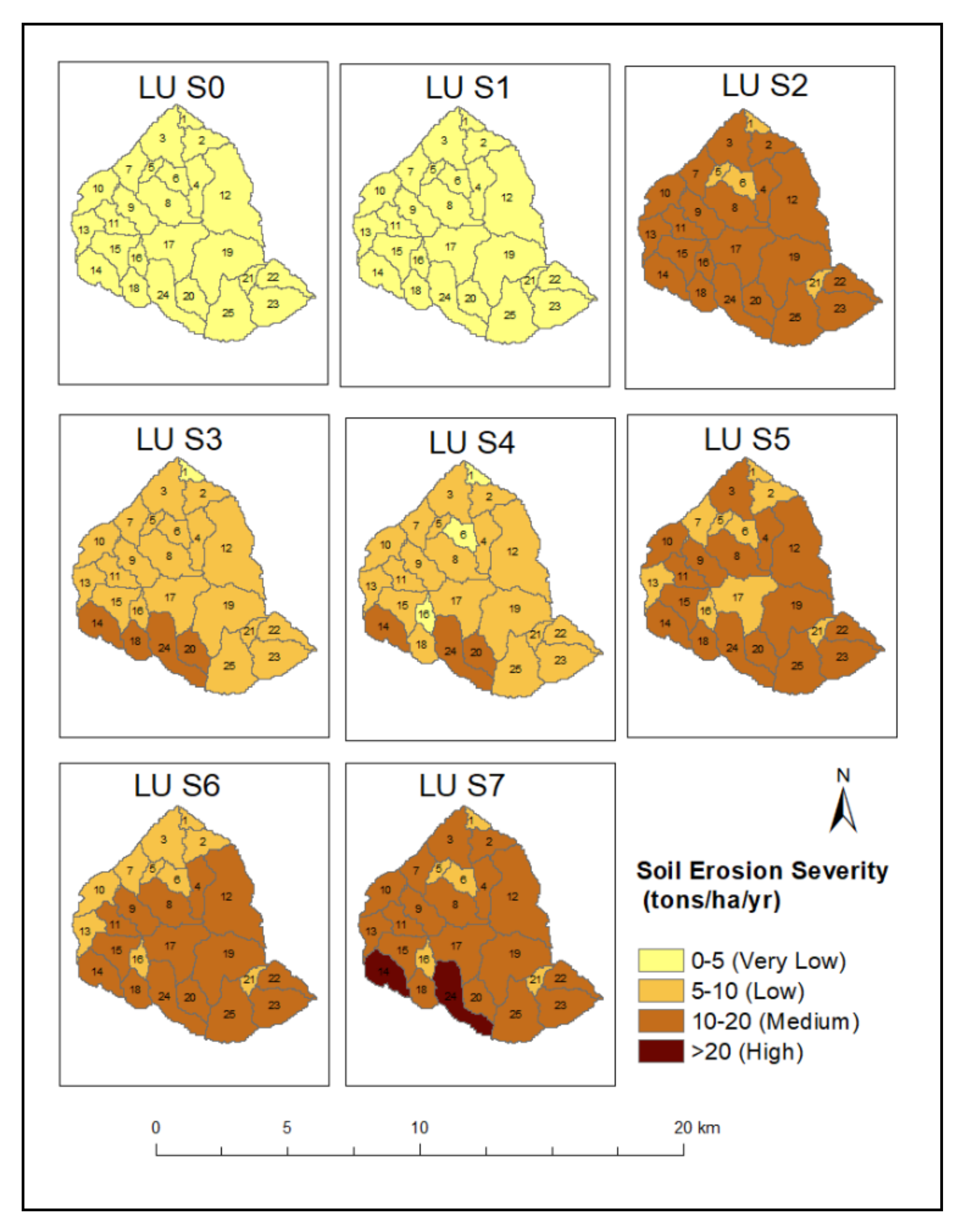Water | Free Full-Text | Evaluation of Ecosystem-Based Adaptation Measures  for Sediment Yield in a Tropical Watershed in Thailand
