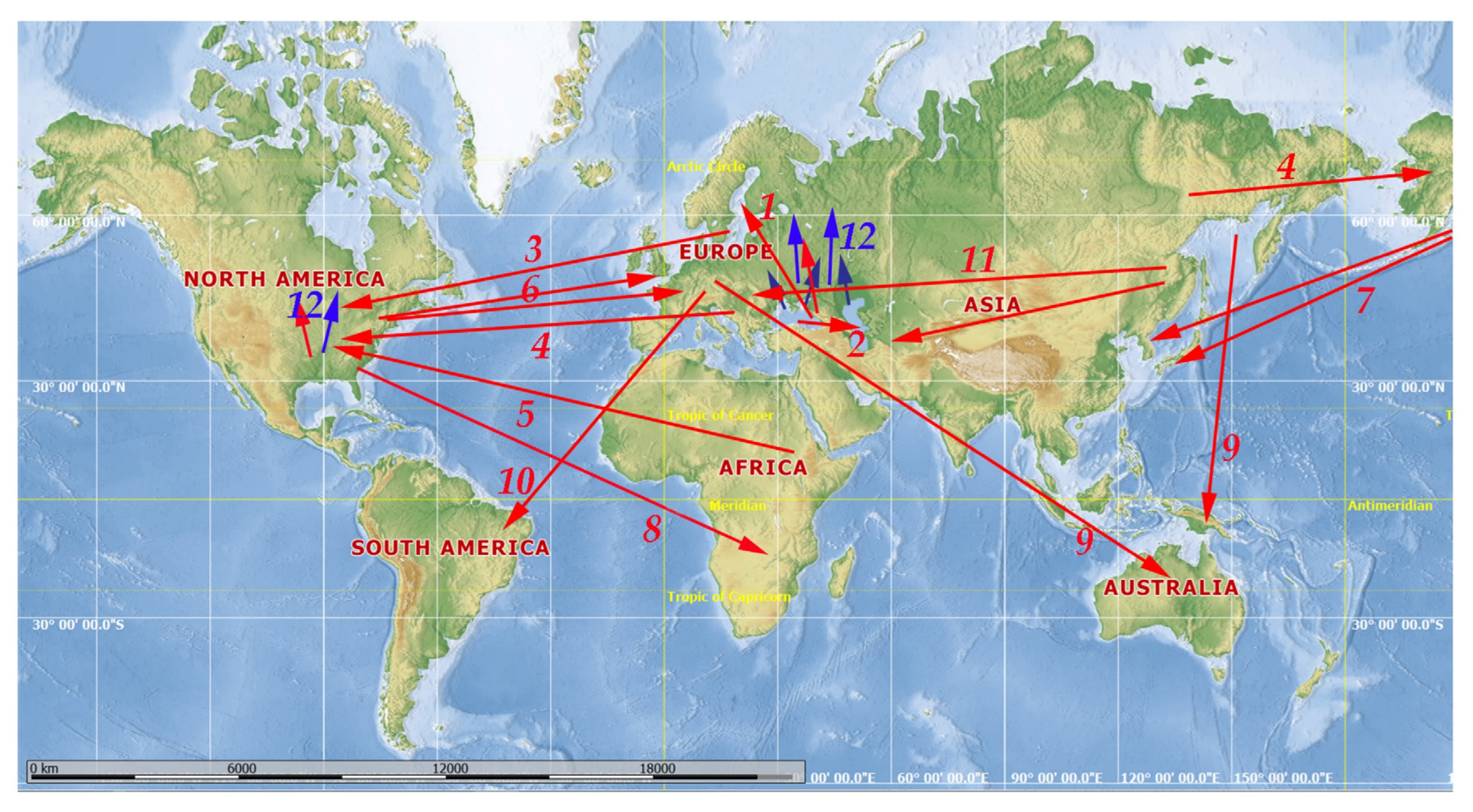 In concordance to his national origin (canada / northern portions