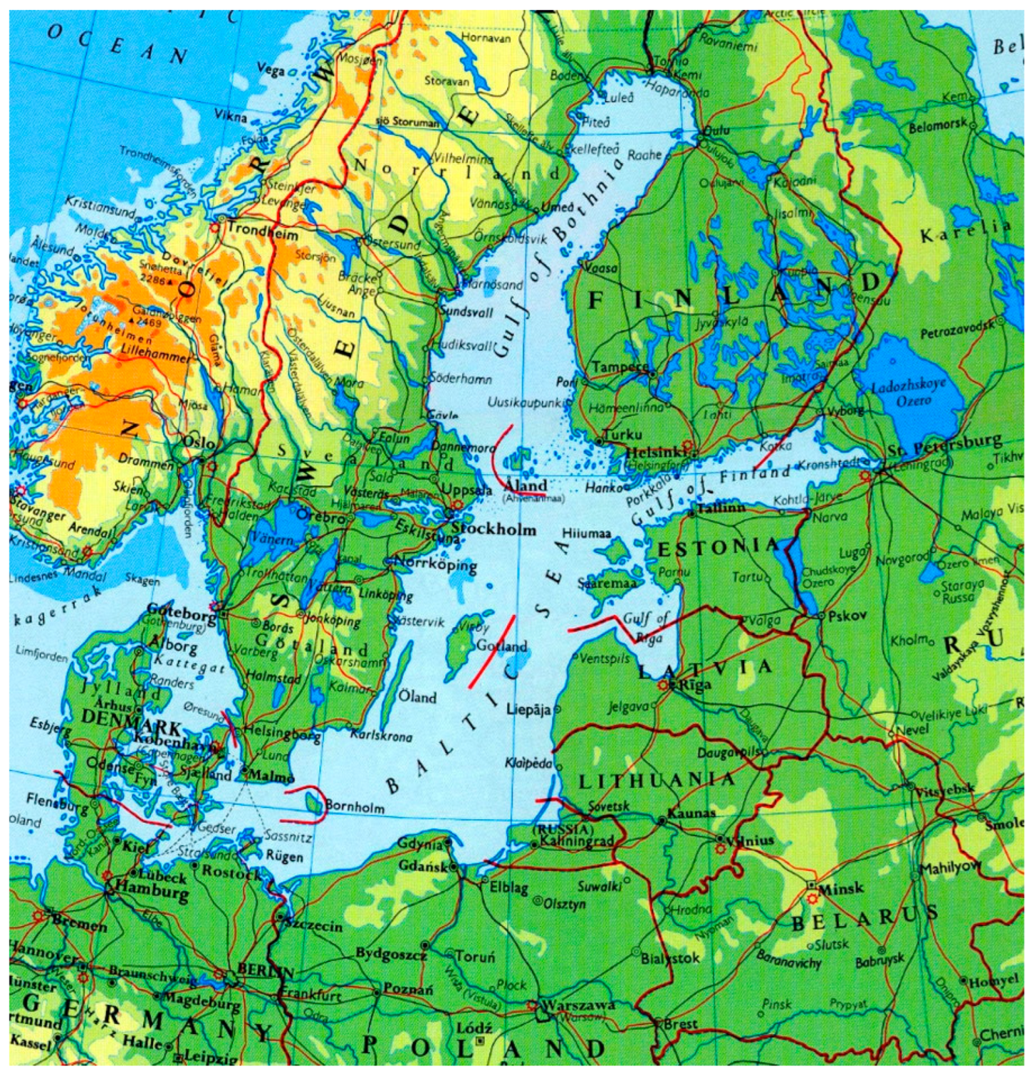 Балтийское море проливы острова полуострова