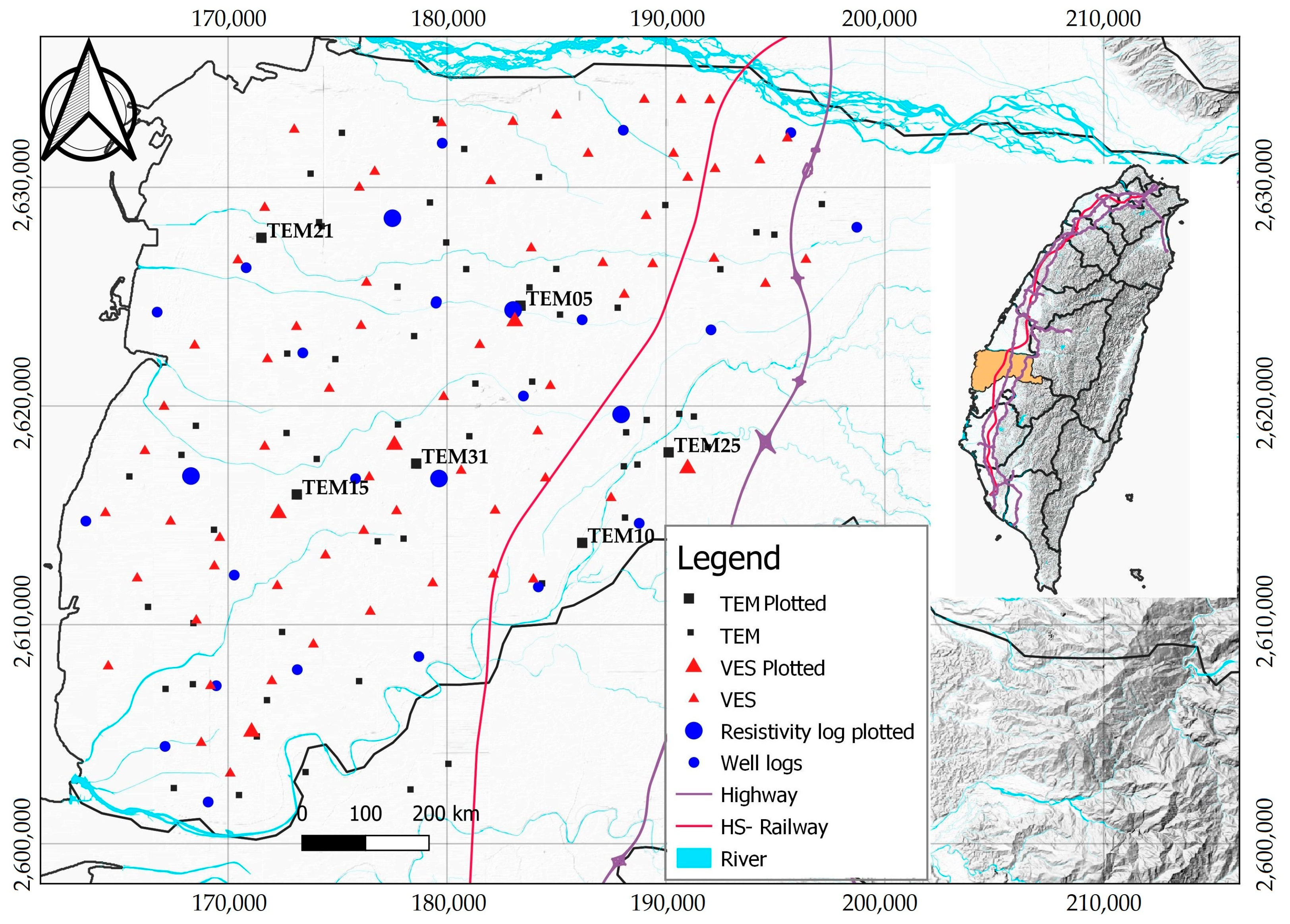 Mapping Hydrogeological Structures Using Transient
