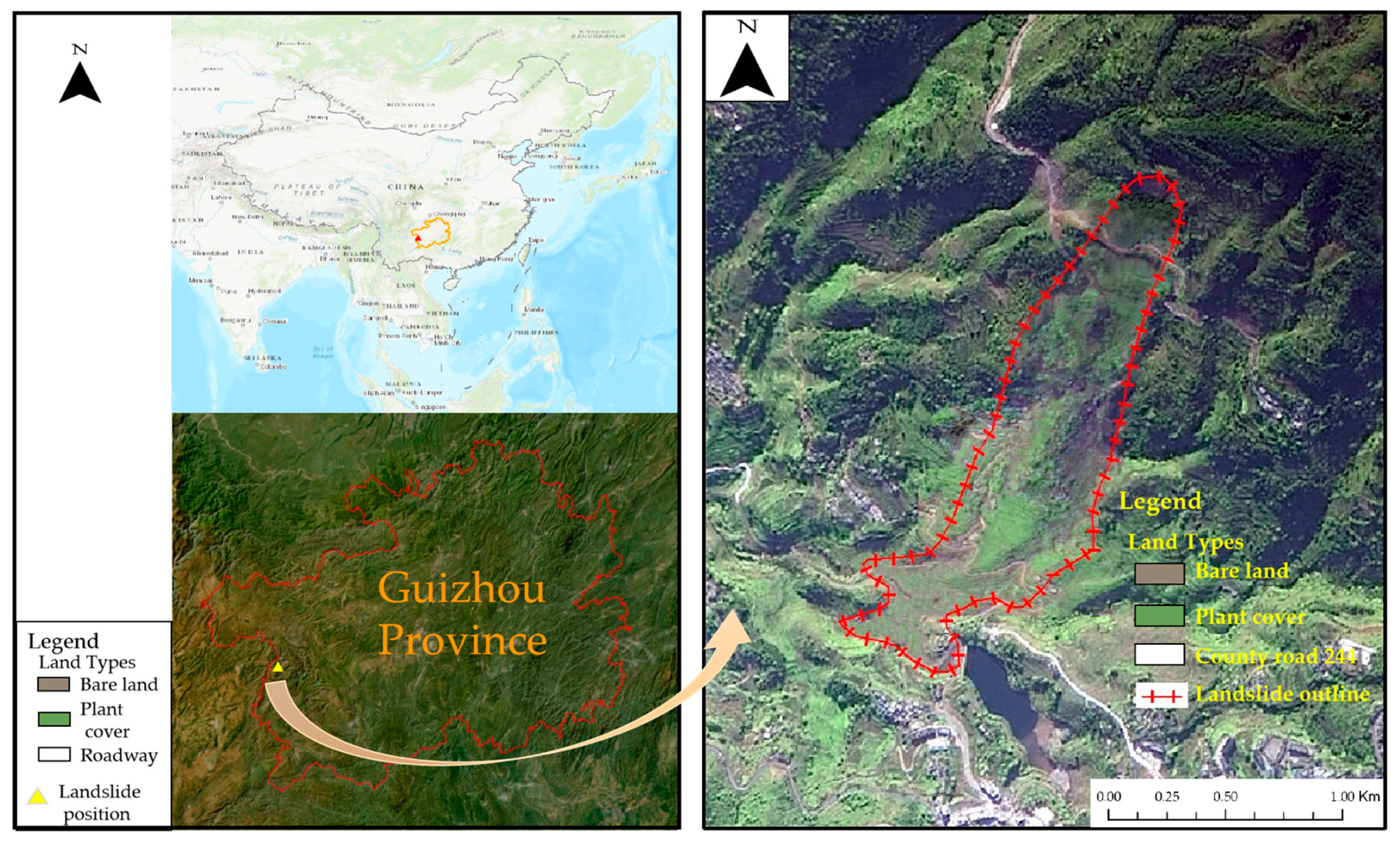 Reconstruction and Visualization of Landslide Events Based on Pre