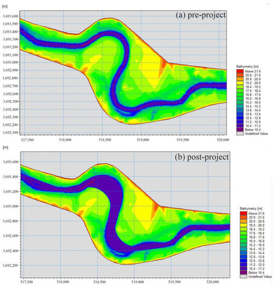 Waterway Regulation Effects on River Hydrodynamics and